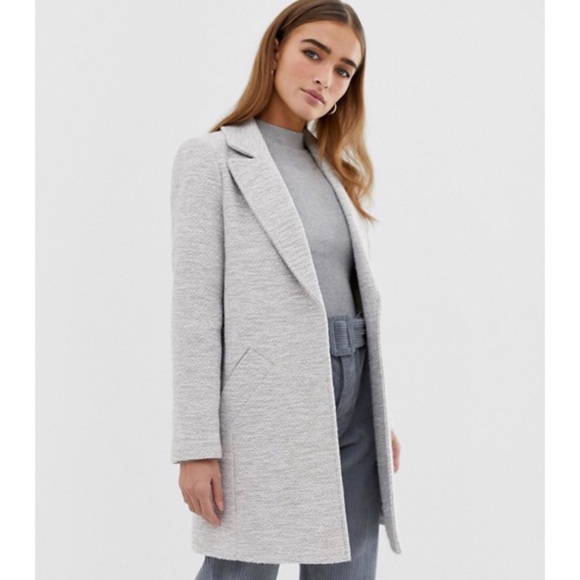 F21 light gray coat - Picture 2 of 6